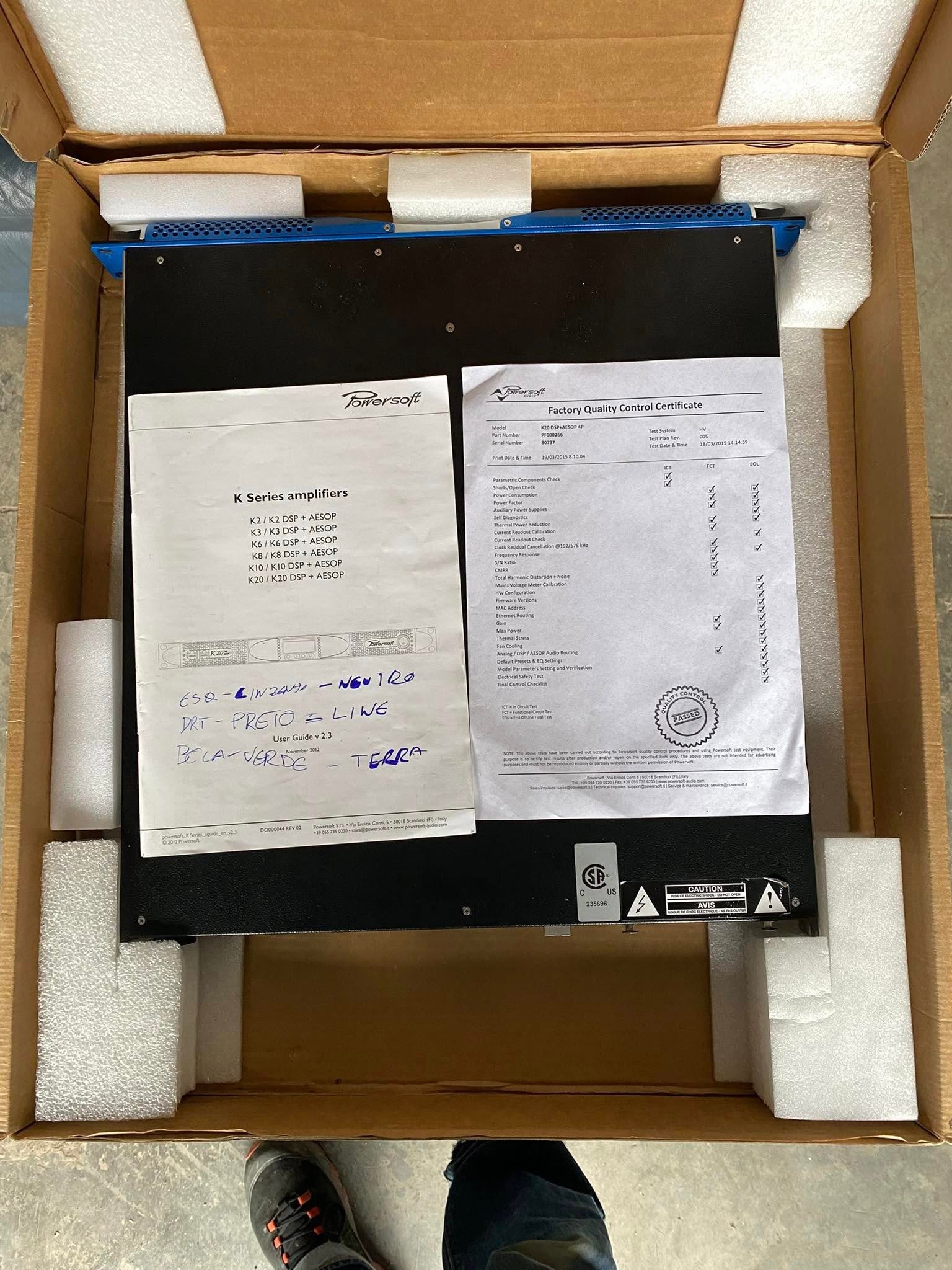 Powersoft K20 DSP AESOP for sale